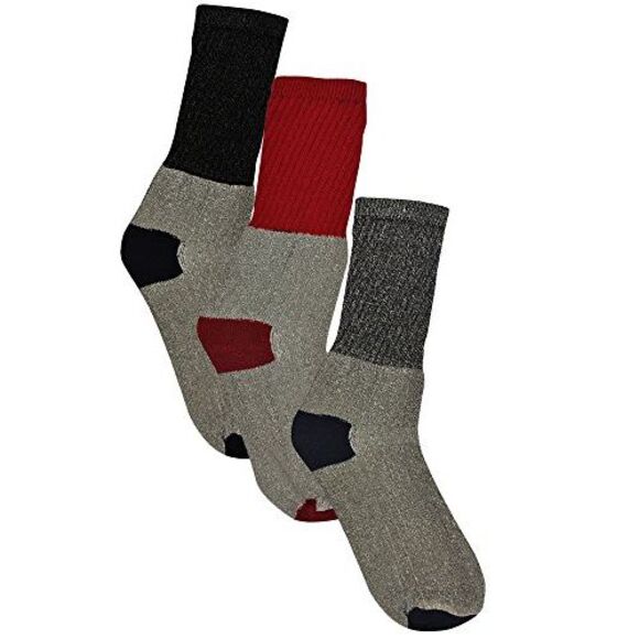 Mens 3-Pack Thermal Crew Socks - Picture 4 of 6
